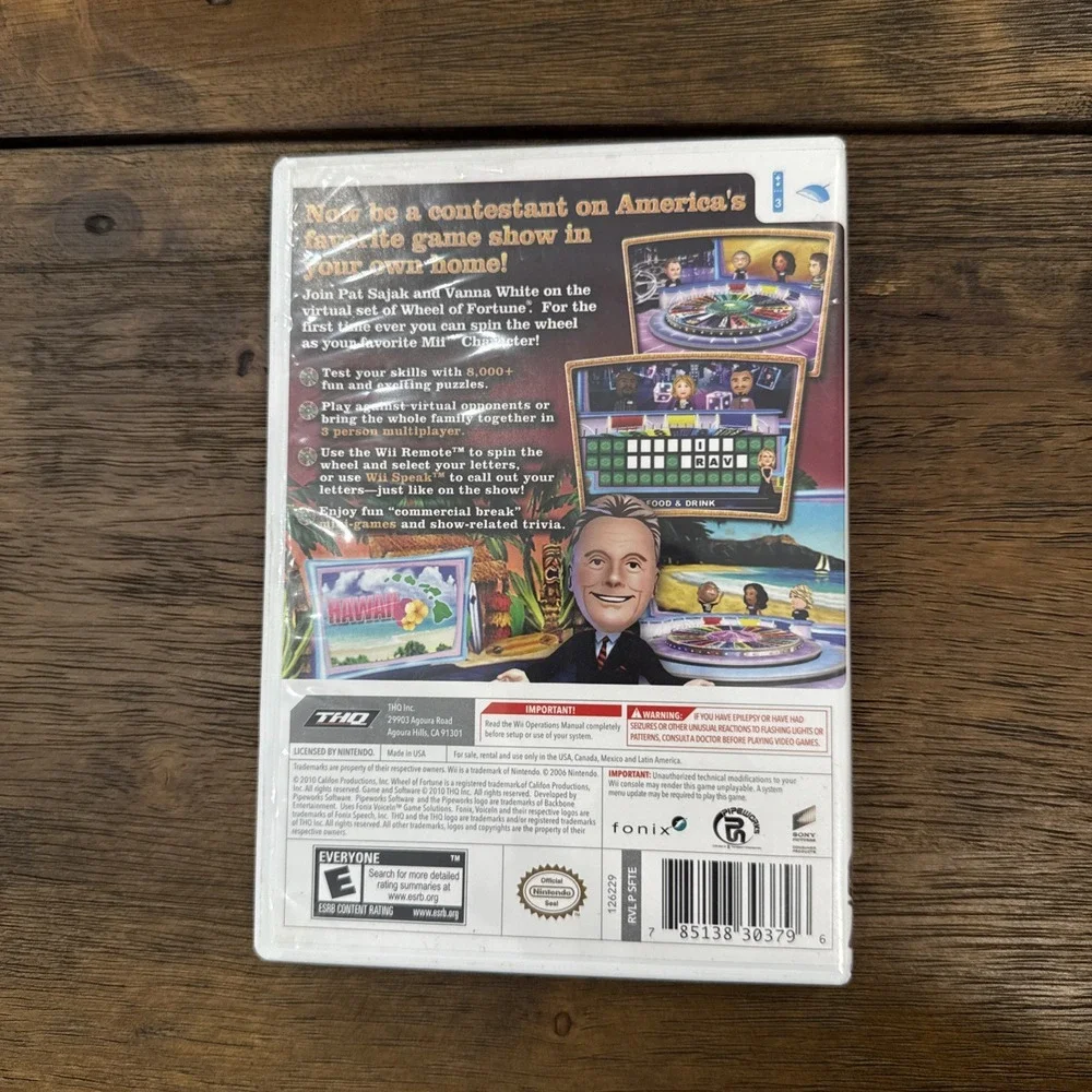 Wheel of Fortune (Nintendo Wii, 2010)‎ Wii No Manual
